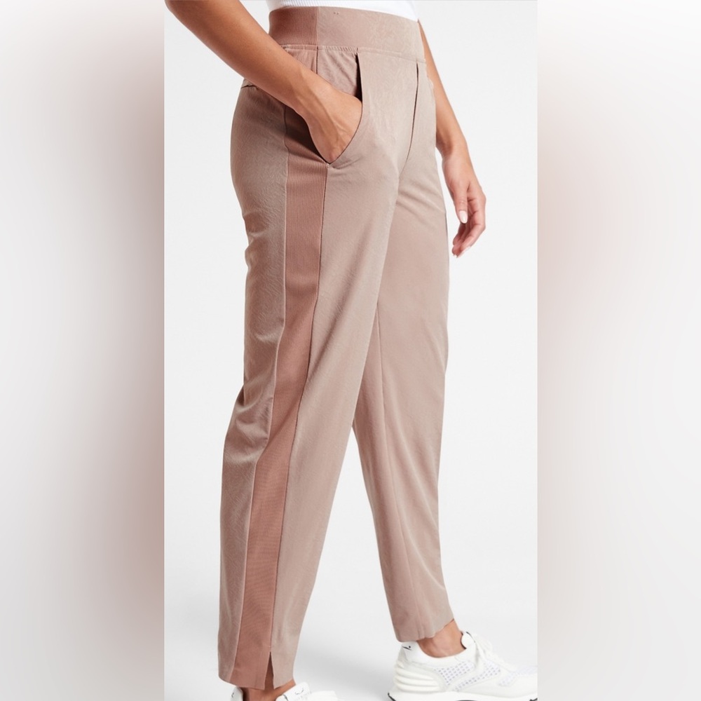 Athleta Brooklynn Textured Ankle Pant Pink